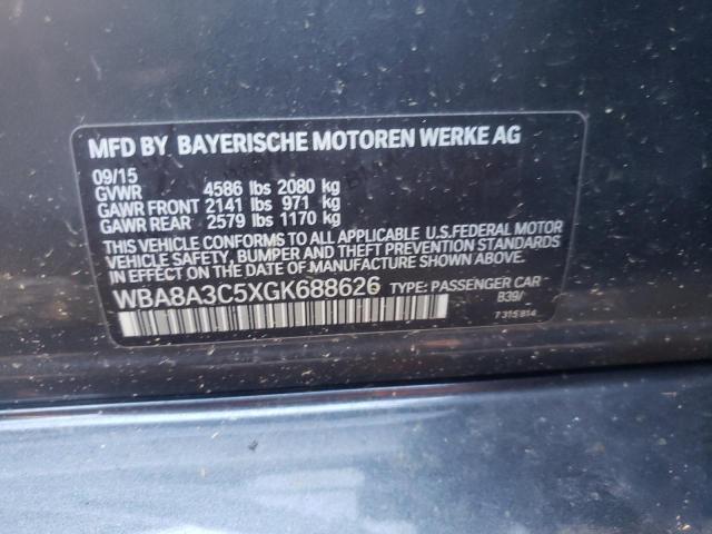 Photo 10 from auction – 2016 BMW 320 XI with VIN WBA8A3C5XGK688626