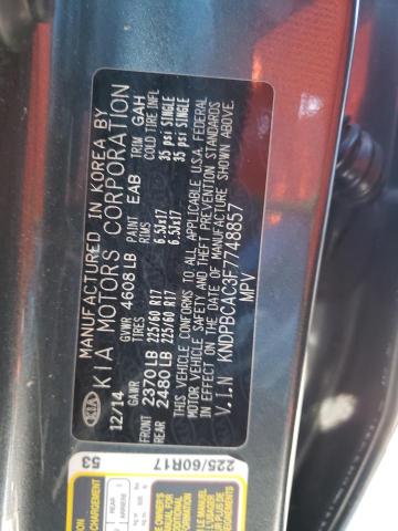 Photo 10 from auction – 2015 KIA SPORTAGE L with VIN KNDPBCAC3F7748857