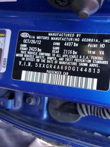 Photo 10 from auction – 2013 KIA OPTIMA SX with VIN 5XXGR4A69DG144813