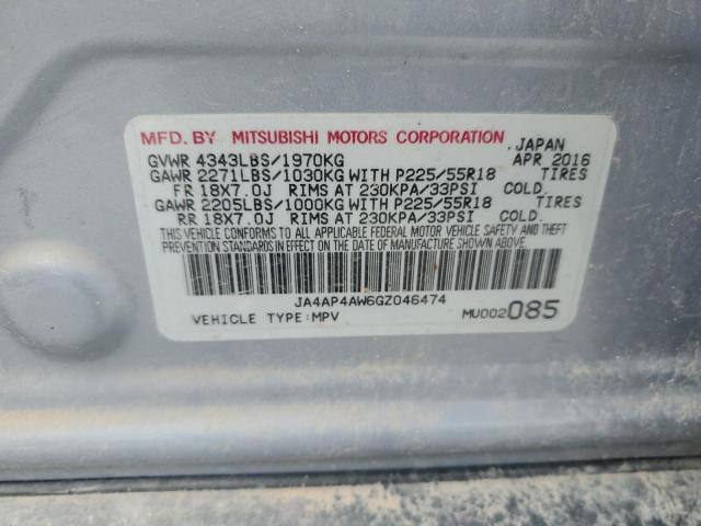 Photo 10 from auction – 2016 MITSUBISHI OUTLANDER with VIN JA4AP4AW6GZ046474