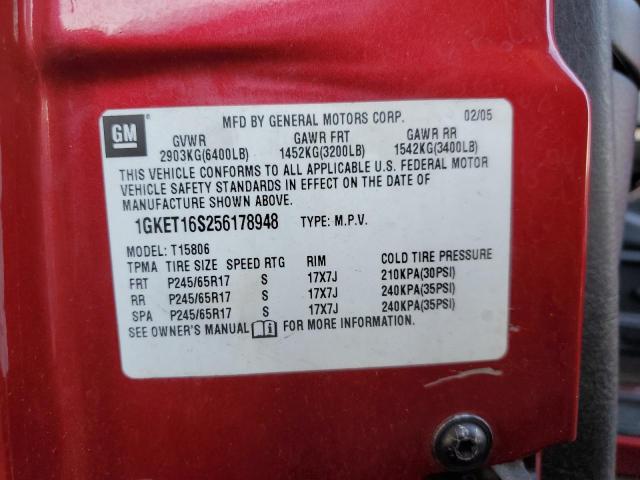Photo 10 from auction – 2005 GMC ENVOY XL with VIN 1GKET16S256178948