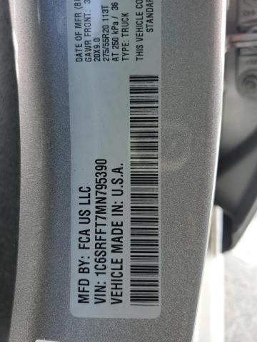 Photo 10 from auction – 2021 RAM 1500 BIG H with VIN 1C6SRFFT7MN795390