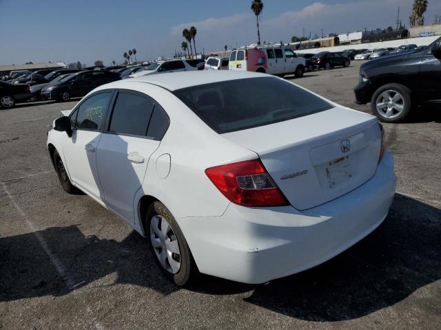 Photo 3 from auction – 2012 HONDA CIVIC LX with VIN 19XFB2F56CE347993