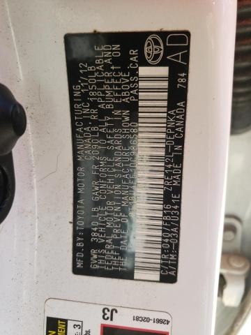 Photo 10 from auction – 2013 TOYOTA COROLLA BA with VIN 2T1BU4EE1DC986580