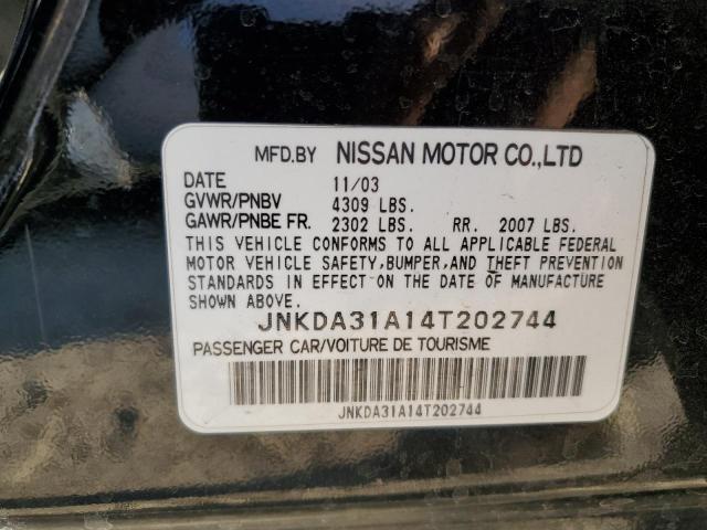 Photo 10 from auction – 2004 INFINITI I35 with VIN JNKDA31A14T202744