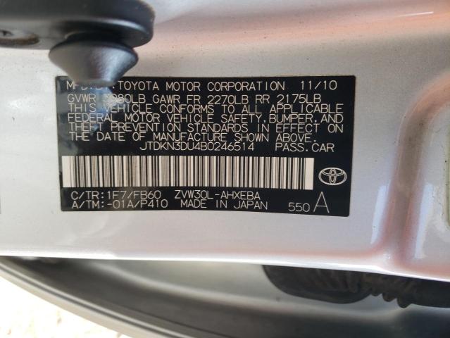 Photo 10 from auction – 2011 TOYOTA PRIUS with VIN JTDKN3DU4B0246514