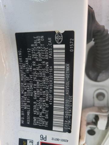 Photo 10 from auction – 2012 TOYOTA CAMRY BASE with VIN 4T4BF1FK8CR201164