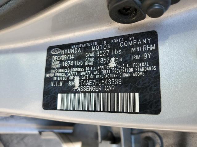 Photo 10 from auction – 2015 HYUNDAI ACCENT GLS with VIN KMHCT4AE7FU843339
