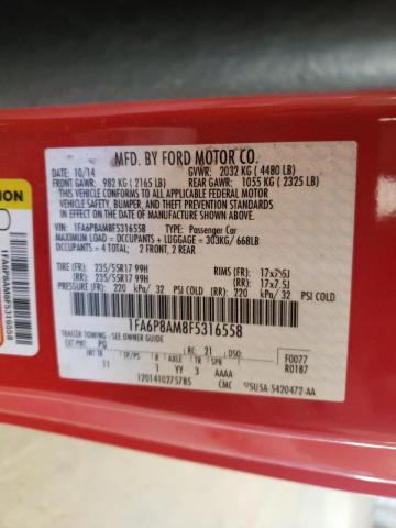 Photo 10 from auction – 2015 FORD MUSTANG with VIN 1FA6P8AM8F5316558