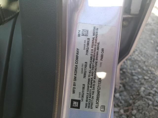 Photo 10 from auction – 2015 CHEVROLET SPARK with VIN KL8CB6S94FC711304