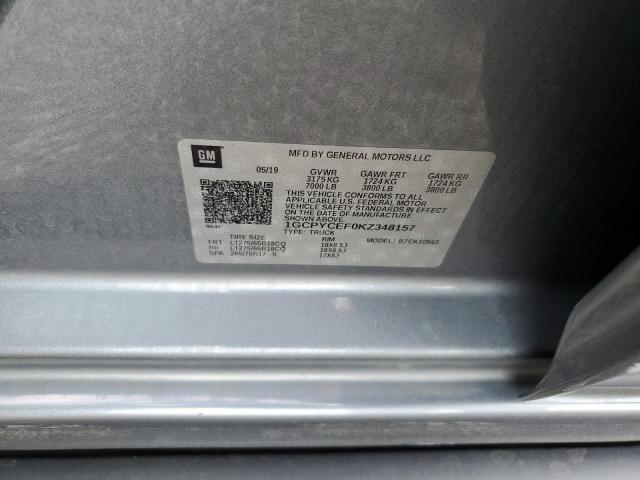 Photo 10 from auction – 2019 CHEVROLET 1500 SILVE with VIN 1GCPYCEF0KZ348157
