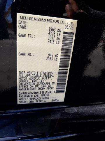 Photo 10 from auction – 2022 NISSAN ALTIMA SV with VIN 1N4BL4DV9NN393963