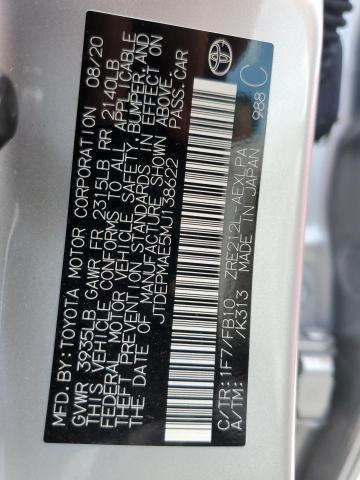 Photo 10 from auction – 2021 TOYOTA COROLLA LE with VIN JTDEPMAE5MJ138622