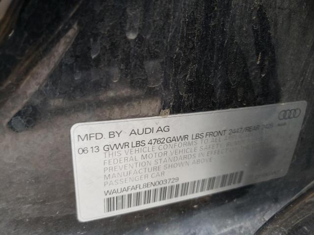 Photo 10 from auction – 2014 AUDI A4 PREMIUM with VIN WAUAFAFL8EN003729