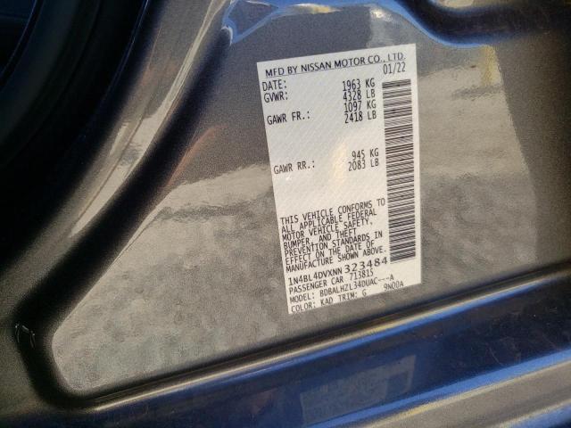 Photo 10 from auction – 2022 NISSAN ALTIMA SV with VIN 1N4BL4DVXNN323484