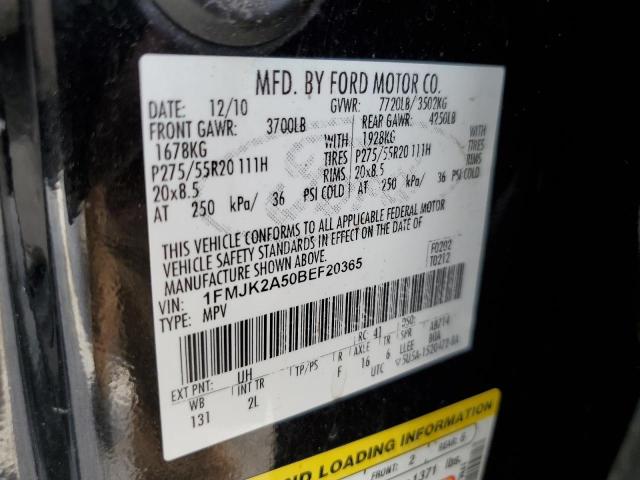 Photo 10 from auction – 2011 FORD EXPEDITION with VIN 1FMJK2A50BEF20365