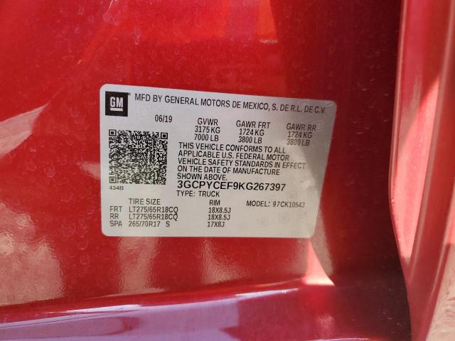 Photo 10 from auction – 2019 CHEVROLET SILVERADO with VIN 3GCPYCEF9KG267397