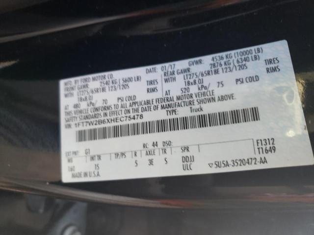 Photo 10 from auction – 2017 FORD F250 SUPER with VIN 1FT7W2B6XHEC75478