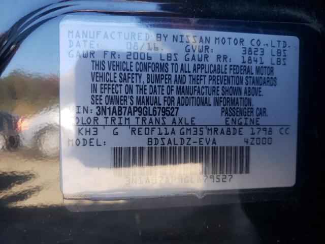 Photo 10 from auction – 2016 NISSAN SENTRA S with VIN 3N1AB7AP9GL679527