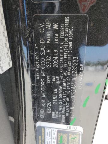 Photo 10 from auction – 2020 KIA FORTE FE with VIN 3KPF24AD0LE235233