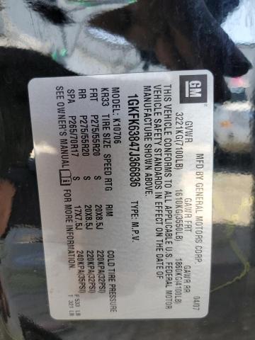 Photo 10 from auction – 2007 GMC YUKON DENA with VIN 1GKFK63847J366836