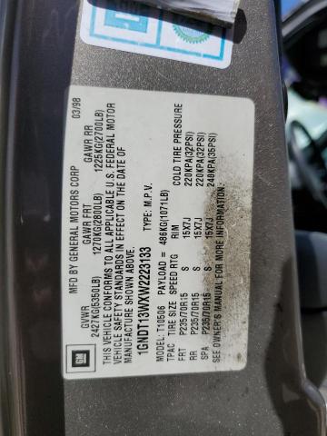 Photo 10 from auction – 1998 CHEVROLET BLAZER with VIN 1GNDT13WXW2223133