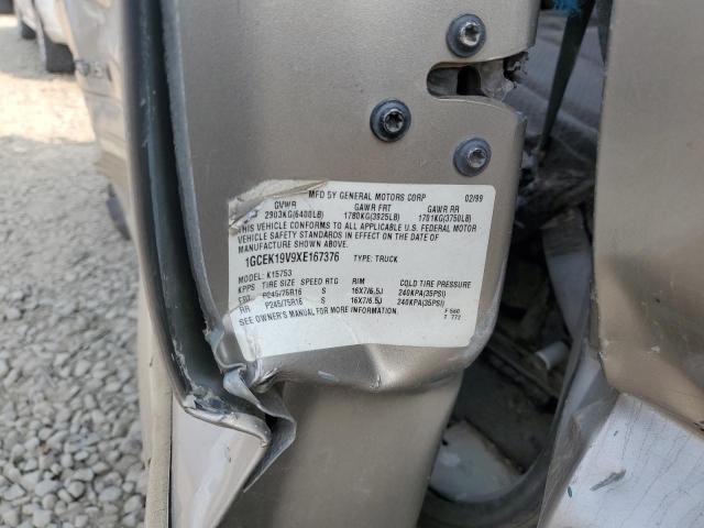 Photo 10 from auction – 1999 CHEVROLET SILVERADO with VIN 1GCEK19V9XE167376