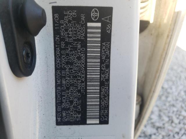 Photo 10 from auction – 2009 TOYOTA COROLLA BA with VIN JTDBL40E699088810