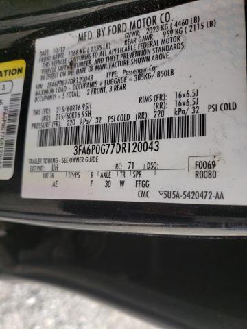 Photo 10 from auction – 2013 FORD FUSION S with VIN 3FA6P0G77DR120043
