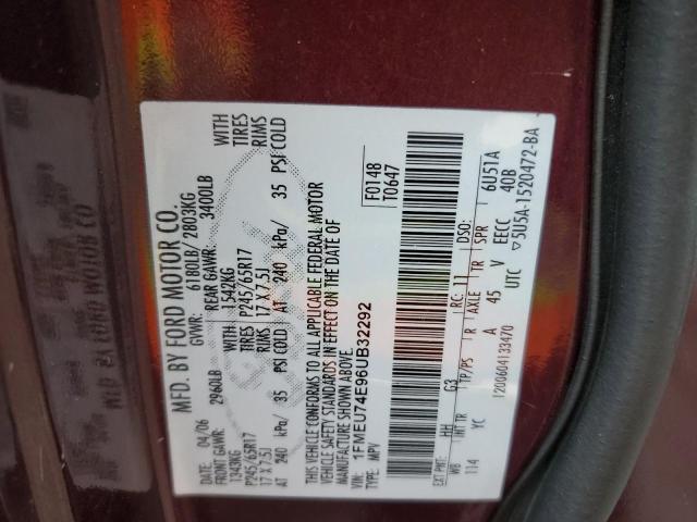 Photo 10 from auction – 2006 FORD EXPLORER E with VIN 1FMEU74E96UB32292