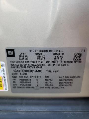 Photo 10 from auction – 2013 CHEVROLET TRAVERSE L with VIN 1GNKRGKDXDJ126185