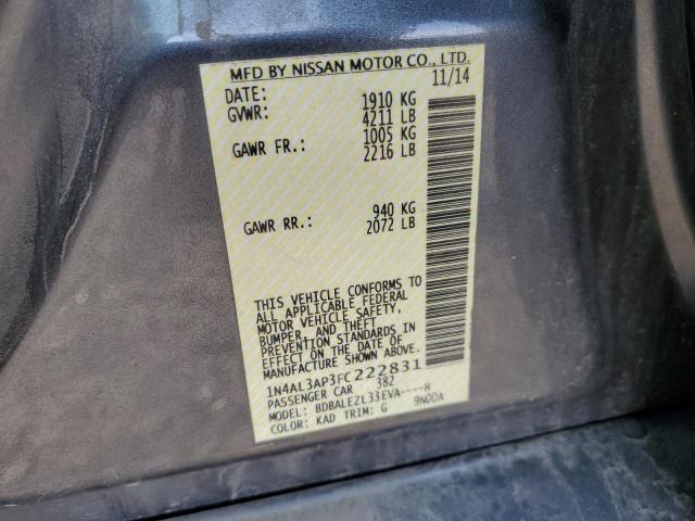 Photo 10 from auction – 2015 NISSAN ALTIMA 2.5 with VIN 1N4AL3AP3FC222831