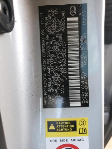 Photo 10 from auction – 2012 LEXUS HS 250H with VIN JTHBB1BA4C2051071