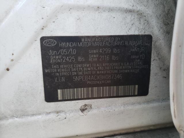 Photo 10 from auction – 2011 HYUNDAI SONATA GLS with VIN 5NPEB4ACXBH087346