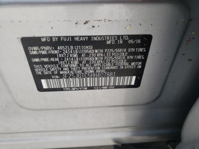 Photo 10 from auction – 2017 SUBARU FORESTER 2 with VIN JF2SJGTC5HH407881