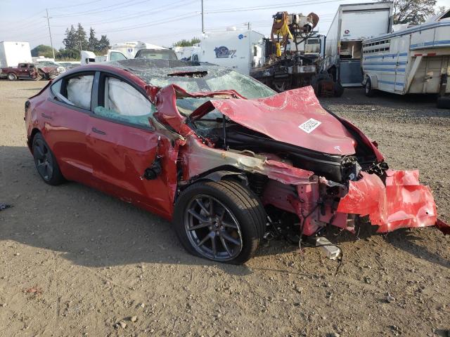 TESLA MODEL 3 2022 with VIN 5YJ3E1EB2NF345490 - Photo from auction