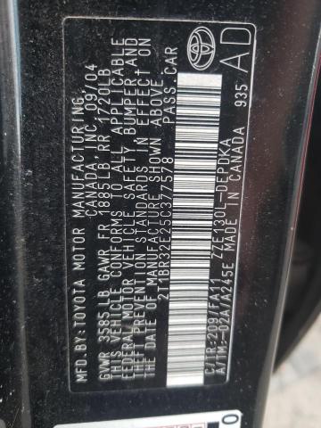 Photo 10 from auction – 2005 TOYOTA COROLLA CE with VIN 2T1BR32E25C377578