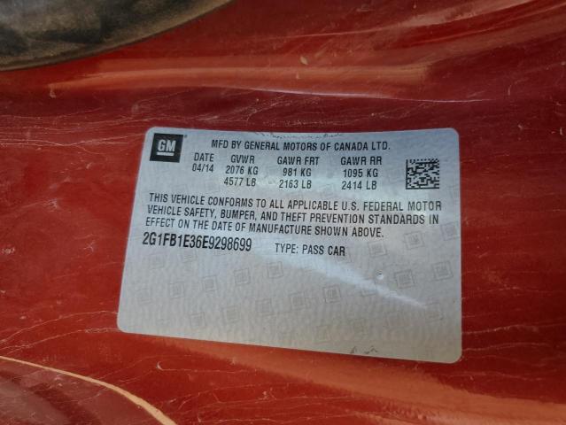 Photo 10 from auction – 2014 CHEVROLET CAMARO LT with VIN 2G1FB1E36E9298699