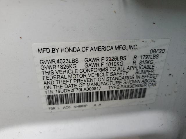 Photo 10 from auction – 2020 ACURA ILX PREMIU with VIN 19UDE2F70LA009817