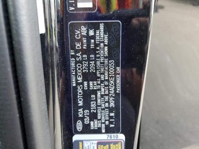 Photo 10 from auction – 2019 KIA FORTE FE with VIN 3KPF24AD5KE100053