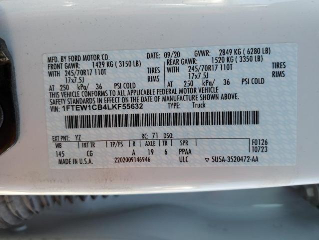 Photo 10 from auction – 2020 FORD F150 SUPER with VIN 1FTEW1CB4LKF55632