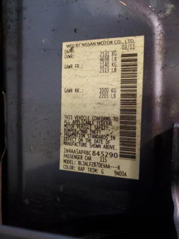Photo 10 from auction – 2011 NISSAN MAXIMA S with VIN 1N4AA5AP4BC845290