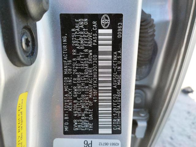 Photo 10 from auction – 2017 TOYOTA CAMRY LE with VIN 4T1BF1FK3HU307300