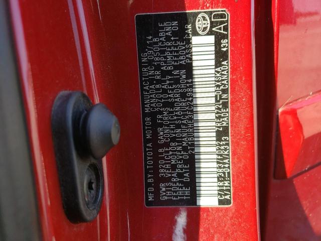 Photo 10 from auction – 2015 TOYOTA COROLLA L with VIN 2T1BURHE3FC249814