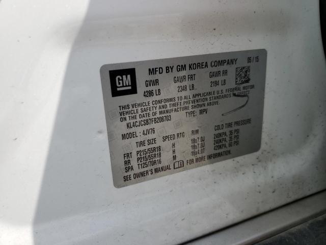 Photo 10 from auction – 2015 BUICK ENCORE with VIN KL4CJCSB7FB208703