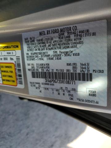 Photo 10 from auction – 2013 FORD FUSION S with VIN 3FA6P0G72DR108771