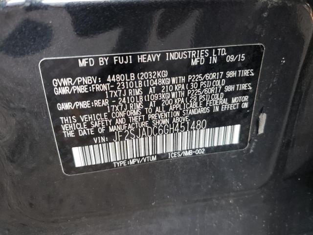 Photo 10 from auction – 2016 SUBARU FORESTER 2 with VIN JF2SJADC6GH451480