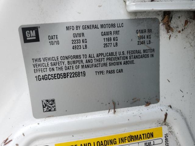 Photo 10 from auction – 2011 BUICK LACROSSE C with VIN 1G4GC5ED5BF226819