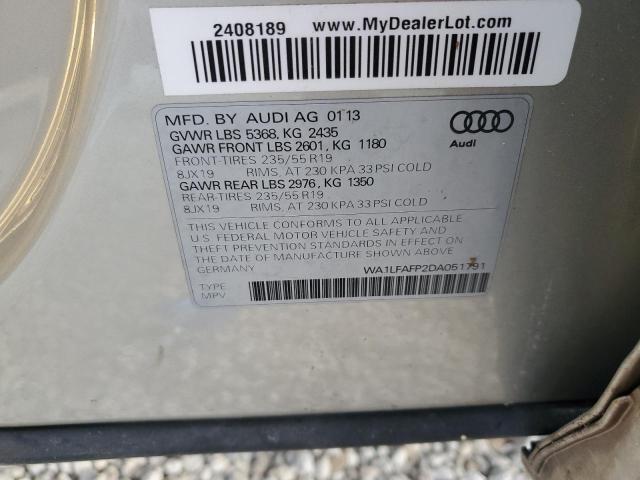 Photo 10 from auction – 2013 AUDI Q5 PREMIUM with VIN WA1LFAFP2DA051791