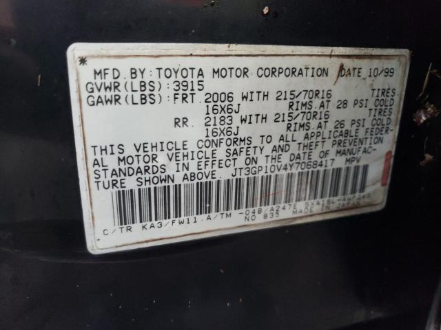Photo 10 from auction – 2000 TOYOTA RAV4 with VIN JT3GP10V4Y7068417